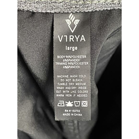 VTRYA Shorts Mens Large Black Green Athletic Drawstring Zip Pockets Stretch - Picture 8 of 10